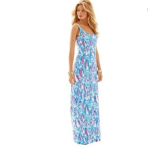 Lilly Pulitzer size XXS sailboat maxi dress